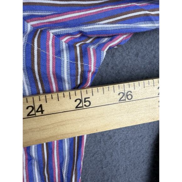 Peter Millar Long Sleeve Button Up Striped Mens Shirt Size XL 100% Cotton - Picture 3 of 4